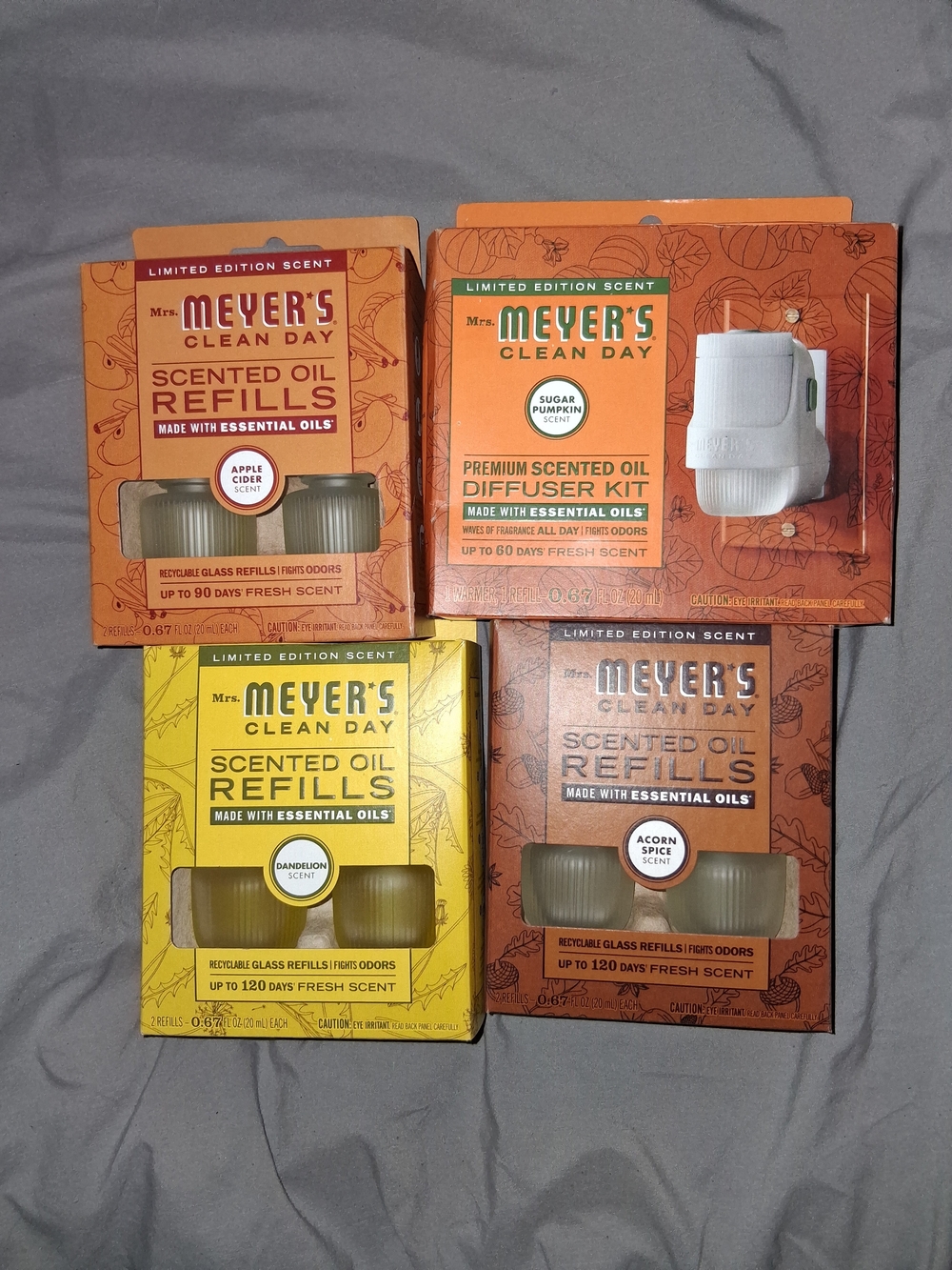Mrs. Meyer's Scented Oil Refills & Diffuser Kit - Fall Scents
